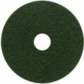 Genuine Joe Scrubbing Floor Pad - 18in Diameter - Green, 5PK GJO18402